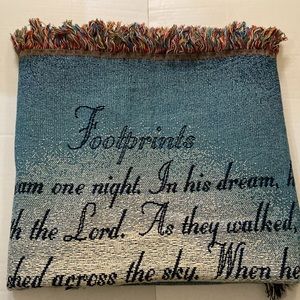 Footprints Throw Blanket